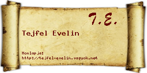 Tejfel Evelin névjegykártya