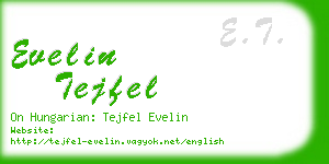 evelin tejfel business card